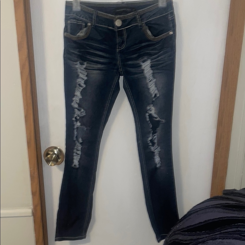 Twentyone Black by Rue 21 Skinny Distressed Jeans